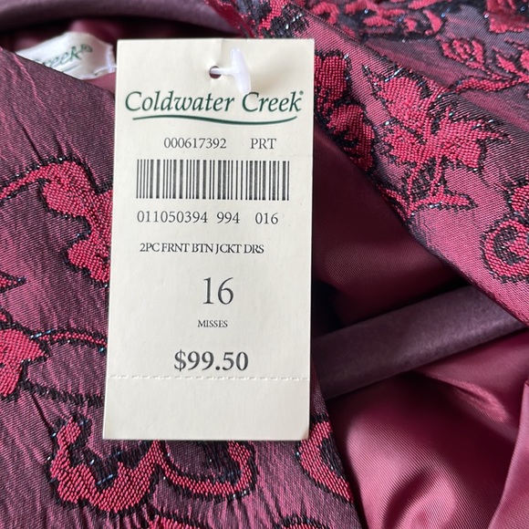 Coldwater Creek red black rose floral blazer jacket size 16 - Picture 13 of 13